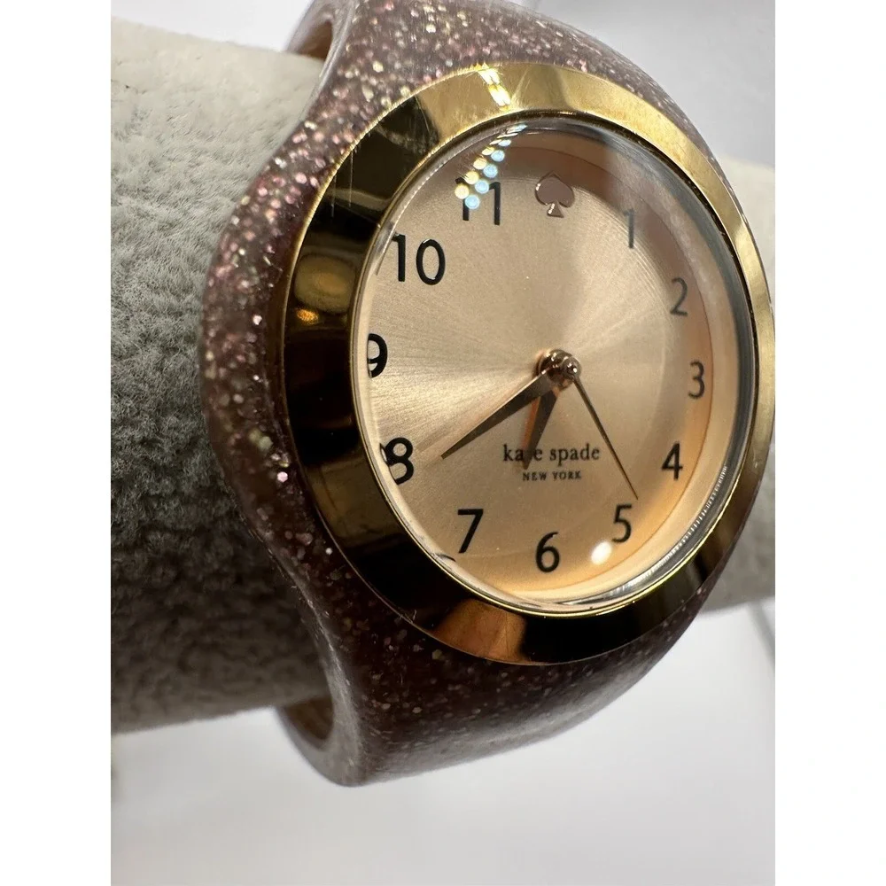 Kate Spade New York Womens Rumsey New Battery Pink Glitter‎ KSW1222 31MM 7.5